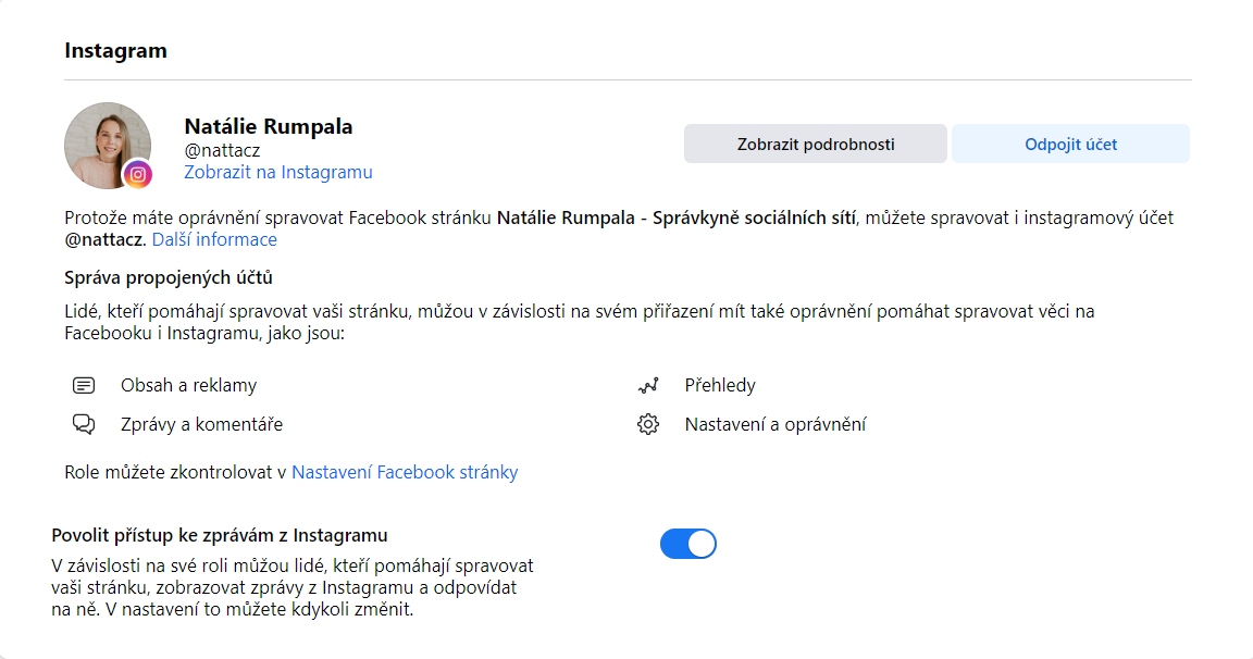 Jak propojit Facebook s Instagramem?